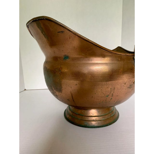 Traditional Vintage Copper Coal Scuttle For Sale - Image 3 of 11