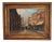 Ezelino Briante, Busy Shopping Street, Oil on Cardboard, 1960s, Framed For Sale
