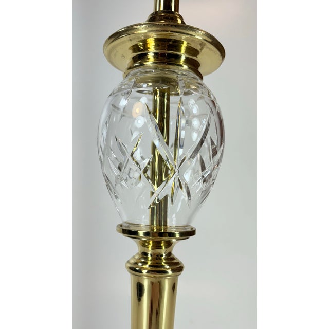 Vintage Brass & Crystal Table Lamp Neoclassical, Hollywood Regency, would fit in any room style. Nice heavy brass. In good...