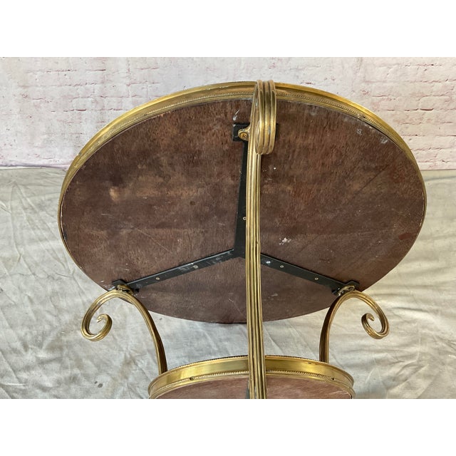Louis XVI Style Neoclassic Gilt Bronze Black Marble Top Gueridon For Sale - Image 11 of 14