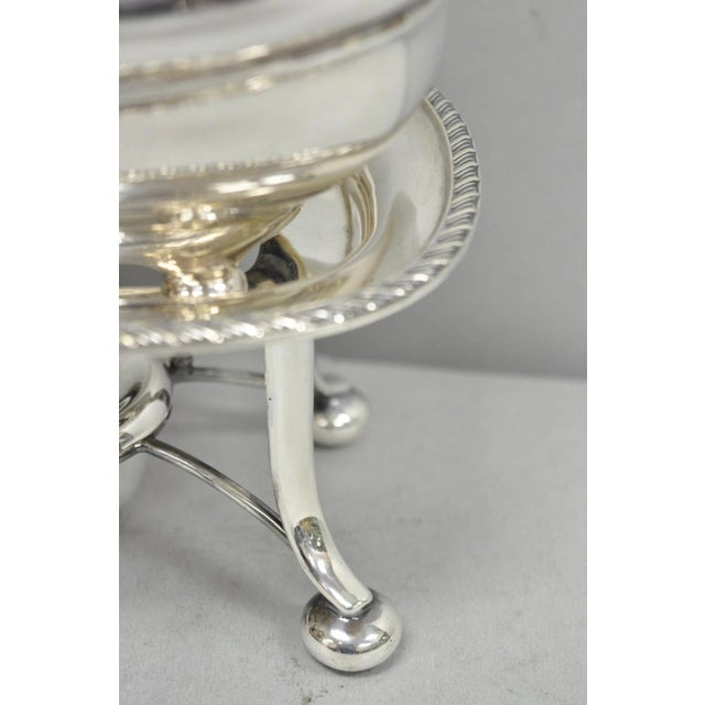 Antique Walker Hall Sheffield Silver Plated Teapot Spirit Kettle on Warmer Stand For Sale - Image 15 of 18