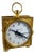 Table Clock Collection Dart Gold-Plated Brass Glass Quartz, Italy For Sale