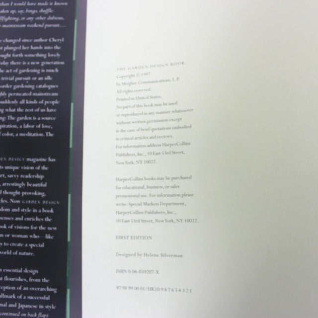 Contemporary 1997 the Garden Design Book First Edition Hard Cover Coffee Table Book For Sale - Image 3 of 8