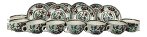Indian Tree Pattern Cups & Saucers by Wood’s Burslem, England - Service for 8