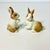 This is a whimsical pair of Brown-Eyed Bunny Salt & Pepper Shakers. They are from Fitz & Floyd. They originally had a...