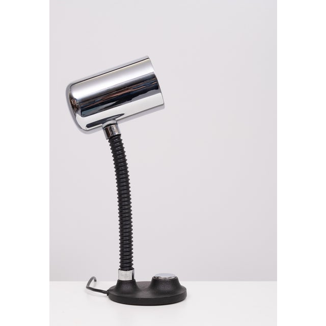 Metal Vintage Chrome Goose Neck Table Lamp from Hillebrand Lighting, 1970s For Sale - Image 7 of 13