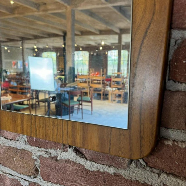Vintage Danish Teak Framed Mirror, 1960s For Sale - Image 3 of 4
