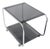 Vintage Chrome and Smoked Glass 2-Tier Coffee Table on Casters, 1970s For Sale