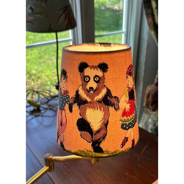 Vintage Children’s Fabric Lampshades - a Pair For Sale - Image 9 of 10