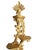 An unusually large vintage Italian carved giltwood wall shelf featuring five graduated display platforms incorporated into...