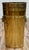 Vintage pierced brass umbrella stand or waste bin. Features lion head ringed handles to either side. Clean exterior and...