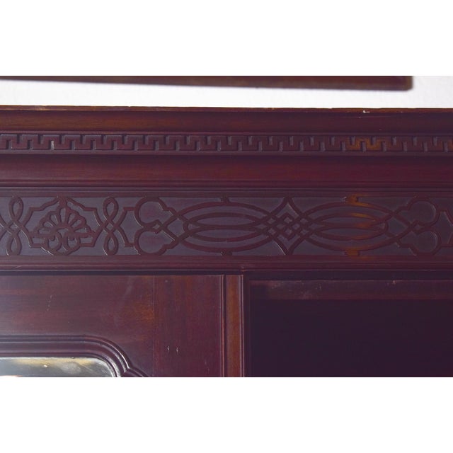 English Mahogany Wardrobe with Mirror, 1910 For Sale - Image 9 of 10