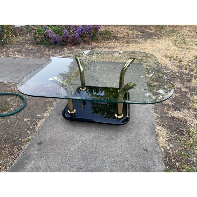 Vintage Postmodern Attributed to Karl Springer Style Brass Tusks Coffee Table & End Table Set For Sale - Image 12 of 12