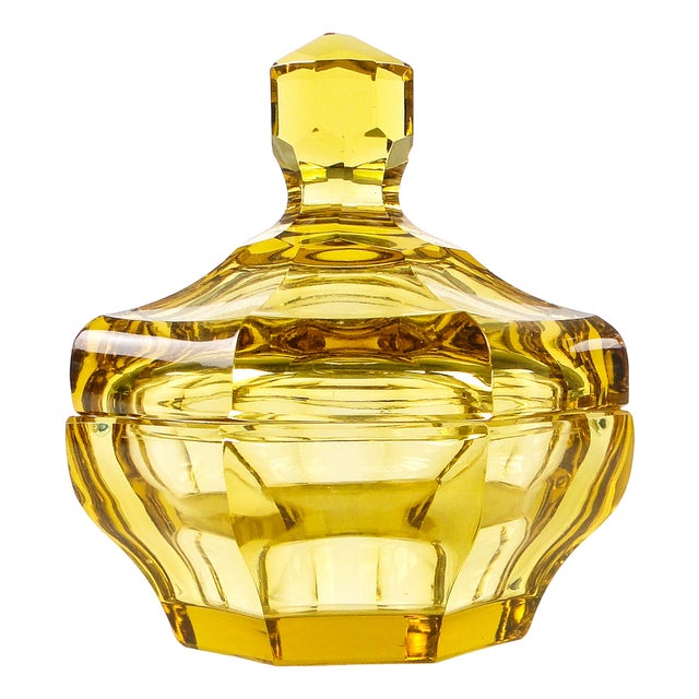 Art Deco Czechoslovakian Candyer from Moser, 1930s For Sale