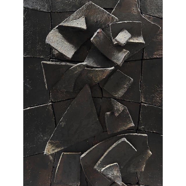 1960s Chili Emerman Brutalist Ceramic Abstract Wall Sculpture For Sale - Image 5 of 7