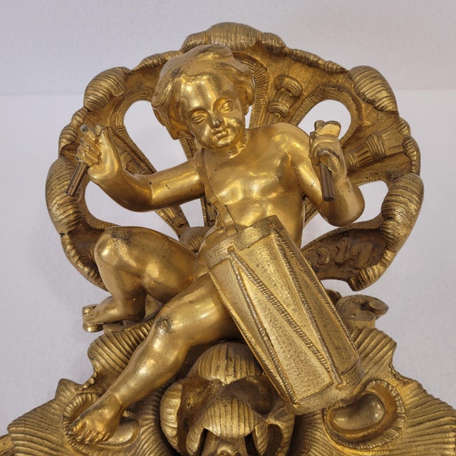 Late 19th Century Napoleon III Cherub Playing the Drum Wall Sculpture in Bronze, France For Sale - Image 9 of 18
