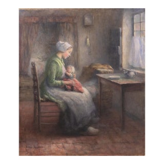 'Mother and Child' by Carel Eugene Mulertt, Académie Julien, Paris Salon, Amsterdam, Maternity, Infant For Sale