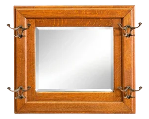 Early 20th Century Arts and Crafts Oak Hall Mirror/Hat Rack