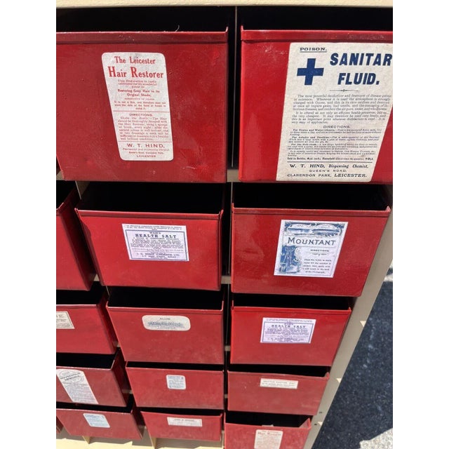 Chemists Drawer Cabinet in Metal For Sale - Image 9 of 13
