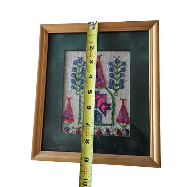 Set of Four Vintage Turkish Folk Art Needlepoint Textile Panels For Sale - Image 15 of 17