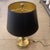 In the style of a Chapman but is unmarked. Heavy and well crafted Brass Two Arm Bouilotte Lamp with Black Empire Shade....