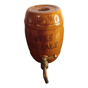 Vintage 1960s Cuvee Speciale Ceramic Decanter Barrell