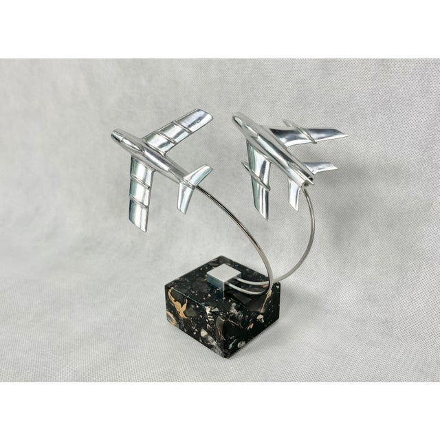 Cabinet Miniature with MiG 15 and MiG 19 Planes, Poland, 1950s For Sale - Image 3 of 16