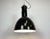 Vintage Industrial Bauhaus Black Enamel Pendant Lamps from Elektrosvit, 1960s, Set of 4 For Sale - Image 13 of 14