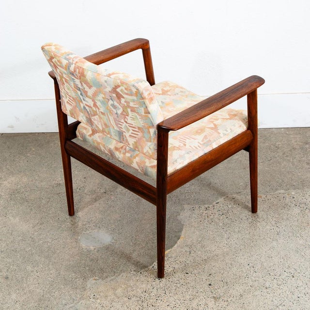 Mid-Century Modern 1960s Mid Century Danish Modern Lounge Chair Armchair Rosewood Finn Juhl Style Denmark For Sale - Image 3 of 12