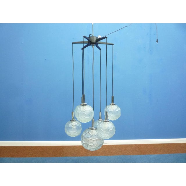 Cascade Ice Glass Hanging Lamp from Doria, 1960s For Sale - Image 15 of 15