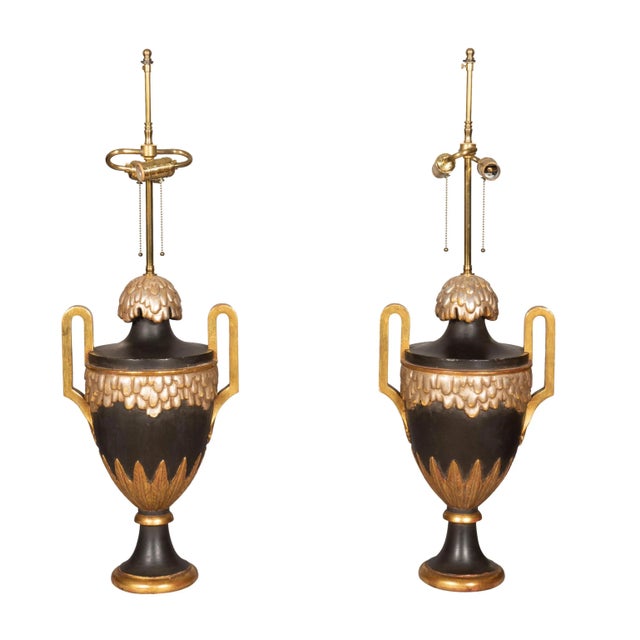 1980s Neoclassical Style Composition Table Lamps - a Pair For Sale - Image 5 of 12