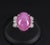 Pink Late 20th Century Rare 21.42ct Natural Pink Star Sapphire & 0.32ct Diamond Platinum Ring, Size 8.5 For Sale - Image 8 of 18