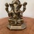 Vintage Handcrafted Solid Brass Hindu God Lord Ganesha Statue Sitting on the Lotus For Sale - Image 12 of 12