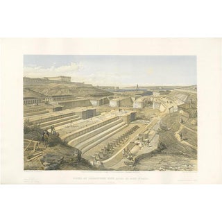 W. Simpson, Illustration of Docks at Sebastopol, Crimean War, 1855, Print For Sale