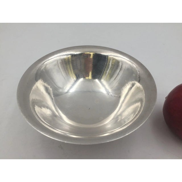 Traditional Georg Jensen Sterling Silver Hand Hammered 575D Mint Dish Bowl For Sale - Image 3 of 5
