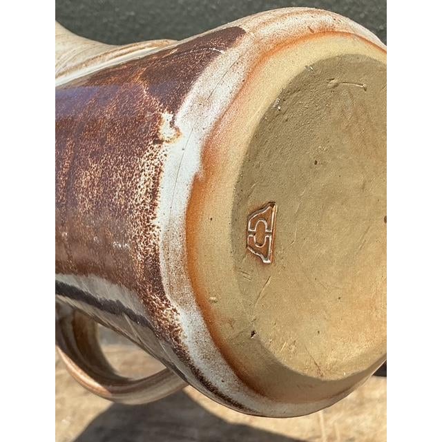 Vintage Original Studio Pottery Tall Teapot With Cups For Sale In West Palm - Image 6 of 12