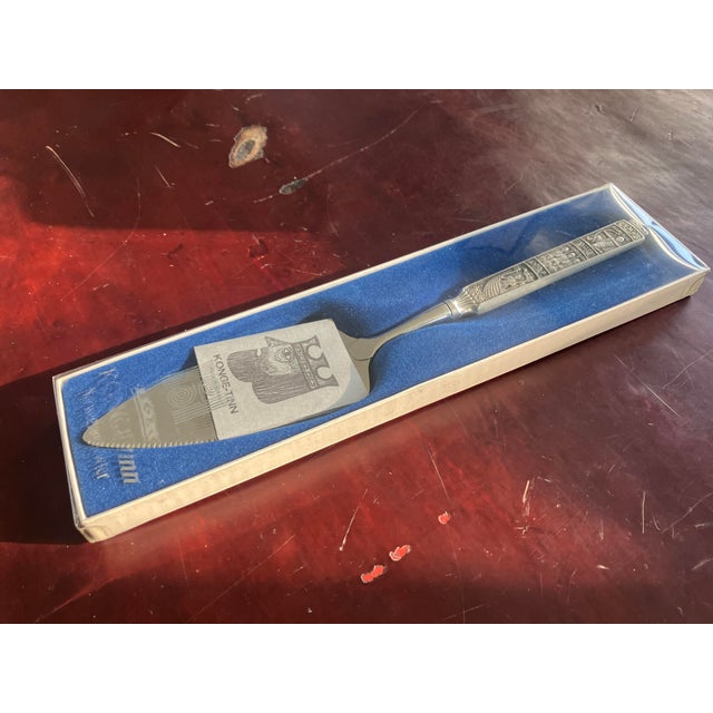 Vintage Konge-Tinn Norwegian Pewter Viking Cake Server, Made by Hardanger Sylvplett, Norway, 1960s For Sale - Image 4 of 10