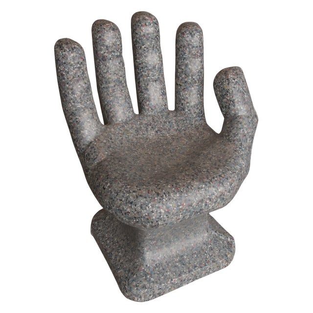 Late 20th Century Late 20th Century Faux Stone Indoor/Outdoor Hand Chair in the Style of Rmic For Sale - Image 5 of 5