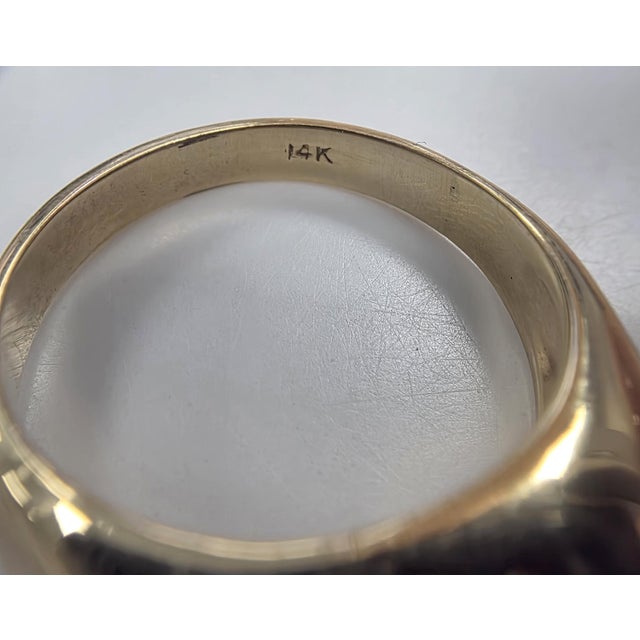 Vintage Starburst 14k Gold 1.45 Carats Diamond Channel Set Ring, Size 9.75 For Sale In Los Angeles - Image 6 of 6