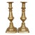 Antique Brass Candlestick Holders, a Pair For Sale