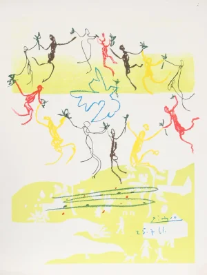 1980s "Le Ronde de la Jeunesse" (The Dance of Youth) Lithograph After Pablo Picasso