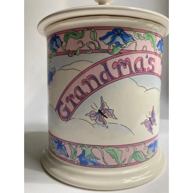 1980s 1986 Lillian Vernon "Grandma's Treats" Lidded Ceramic Jar For Sale - Image 5 of 12