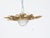 Bronze Pair of Gilt Bronze Midcentury Sunburst Light Fixtures with Frosted Glass For Sale - Image 8 of 12