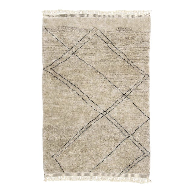 Hand-Knotted Wool Rug by Azele Studio For Sale