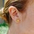 Yellow Nina Zhou Daisy Yellow Sapphire Diamond Birth Flower Earrings in 14k Gold For Sale - Image 8 of 9