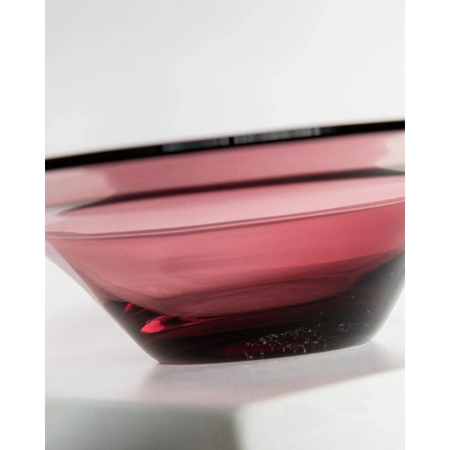 Mid-Century Murano Glass Bowl in Berry Glass, Italy, 1970s For Sale - Image 5 of 11