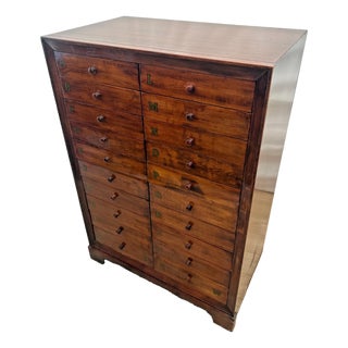 Antique Industrial Multi Twenty Drawer Mercantile Sheet Music, Filing Chest For Sale