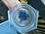 Large Vintage Three Graces Art Deco German Walther & Sohne Blue Frosted Glass Comport For Sale - Image 10 of 12