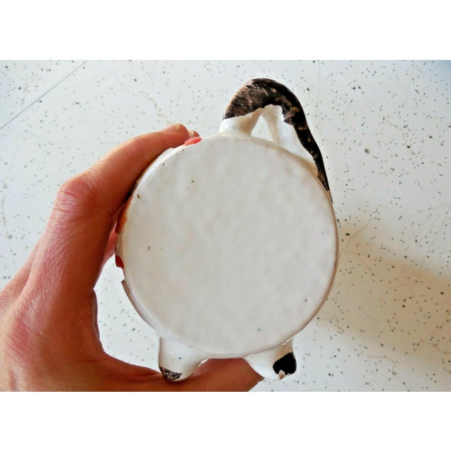 Ceramic Vintage Italian Art Pottery Ceramic Cat Bank Mid Century Chipped For Sale - Image 7 of 7