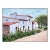 Spanish Bungalo with Red Flowers, Rugero Valdini, Painting For Sale